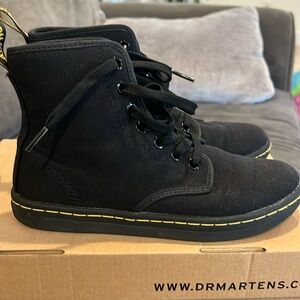 Black canvas dr martens women’s size 5 slightly used